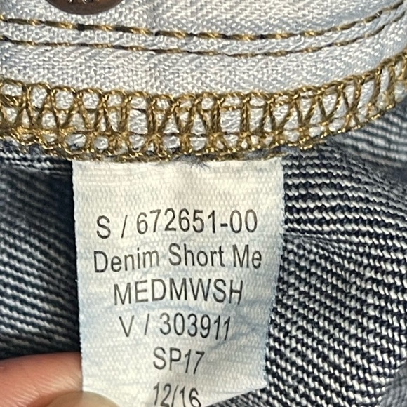 Banana Republic Premium Denim Roll up Blue Denim Shorts Medium Wash women’s 25 - Picture 12 of 15